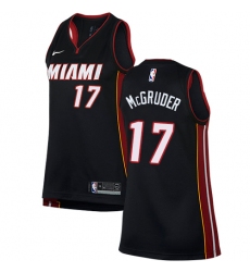 Men's Nike Miami Heat #17 Rodney McGruder Swingman Black NBA Jersey - Icon Edition