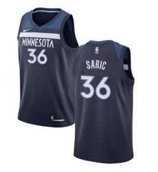 Men's Nike Minnesota Timberwolves #36 Dario Saric Swingman Navy Blue NBA Jersey - Icon Edition