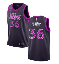 Men's Nike Minnesota Timberwolves #36 Dario Saric Swingman Purple NBA Jersey - City Edition