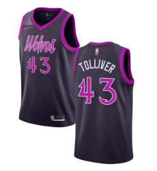 Men's Nike Minnesota Timberwolves #43 Anthony Tolliver Swingman Purple NBA Jersey - City Edition