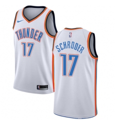 Women's Nike Oklahoma City Thunder #17 Dennis Schroder Swingman White NBA Jersey - Association Edition