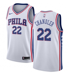 Women's Nike Philadelphia 76ers #22 Wilson Chandler Swingman White NBA Jersey - Association Edition