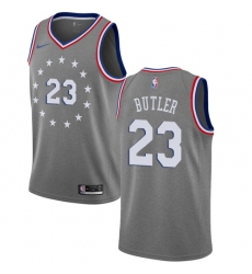 Youth Nike Philadelphia 76ers #23 Jimmy Butler Swingman Gray NBA Jersey - City Edition