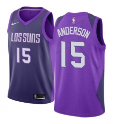 Youth Nike Phoenix Suns #15 Ryan Anderson Swingman Purple NBA Jersey - City Edition