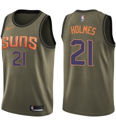 Youth Nike Phoenix Suns #21 Richaun Holmes Swingman Green Salute to Service NBA Jersey