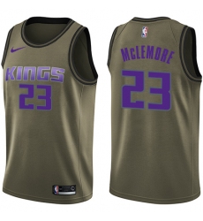 Youth Nike Sacramento Kings #23 Ben McLemore Swingman Green Salute to Service NBA Jersey