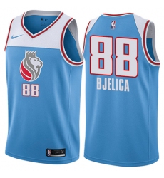 Men's Nike Sacramento Kings #88 Nemanja Bjelica Swingman Blue NBA Jersey - City Edition