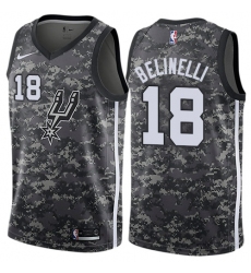Men's Nike San Antonio Spurs #18 Marco Belinelli Swingman Camo NBA Jersey - City Edition