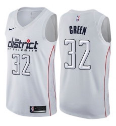 Men's Nike Washington Wizards #32 Jeff Green Swingman White NBA Jersey - City Edition