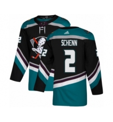 Youth Adidas Anaheim Ducks #2 Luke Schenn Premier Black Teal Alternate NHL Jersey
