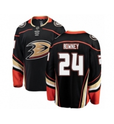 Youth Anaheim Ducks #24 Carter Rowney Authentic Black Home Fanatics Branded Breakaway NHL Jersey