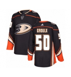 Men's Adidas Anaheim Ducks #50 Benoit-Olivier Groulx Premier Black Home NHL Jersey