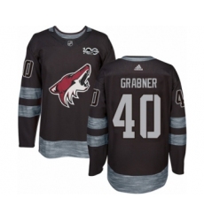 Men's Adidas Arizona Coyotes #40 Michael Grabner Authentic Black 1917-2017 100th Anniversary NHL Jersey
