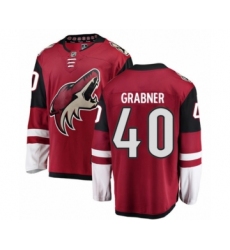Men's Arizona Coyotes #40 Michael Grabner Authentic Burgundy Red Home Fanatics Branded Breakaway NHL Jersey