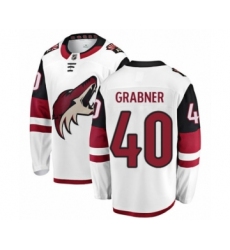 Men's Arizona Coyotes #40 Michael Grabner Authentic White Away Fanatics Branded Breakaway NHL Jersey