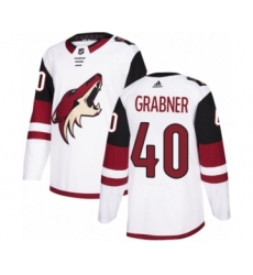 Youth Adidas Arizona Coyotes #40 Michael Grabner Authentic White Away NHL Jersey