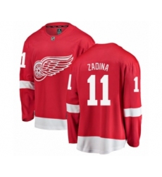 Youth Detroit Red Wings #11 Filip Zadina Authentic Red Home Fanatics Branded Breakaway NHL Jersey