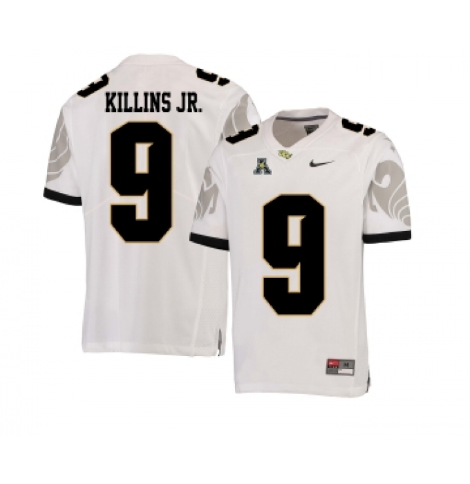 UCF Knights 9 Adrian Killins Jr. White College Football Jersey