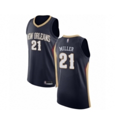 Men's New Orleans Pelicans #21 Darius Miller Authentic Navy Blue Basketball Jersey - Icon Edition