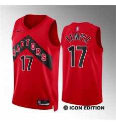 Men's Toronto Raptors #17 Garrett Temple Red Icon Edition Stitched Basketball Jersey