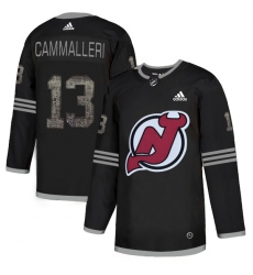 Men's Adidas New Jersey Devils #13 Michael Cammalleri Black Authentic Classic Stitched NHL Jersey