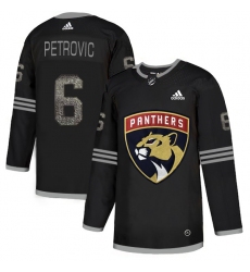 Men's Adidas Florida Panthers #6 Alexander Petrovic Black Authentic Classic Stitched NHL Jersey