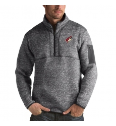 Men's Arizona Coyotes Antigua Fortune Quarter-Zip Pullover Jacket Black