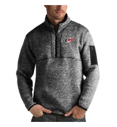 Men's Carolina Hurricanes Antigua Fortune Quarter-Zip Pullover Jacket Charcoal