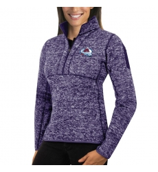 Colorado Avalanche Antigua Women's Fortune Zip Pullover Sweater Purple