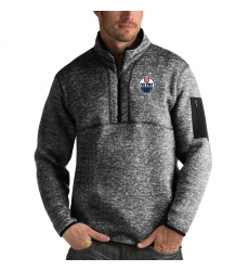 Men's Edmonton Oilers Antigua Fortune Quarter-Zip Pullover Jacket Charcoal