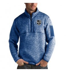 Men's Los Angeles Kings Antigua Fortune Quarter-Zip Pullover Jacket Blue