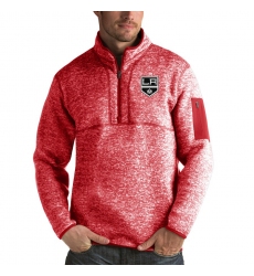 Men's Los Angeles Kings Antigua Fortune Quarter-Zip Pullover Jacket Red
