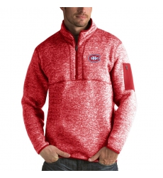 Men's Montreal Canadiens Antigua Fortune Quarter-Zip Pullover Jacket Red