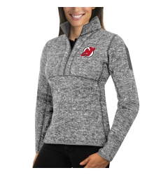 New Jersey Devils Antigua Women's Fortune Zip Pullover Sweater Black
