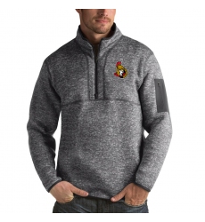 Men's Ottawa Senators Antigua Fortune Quarter-Zip Pullover Jacket Black