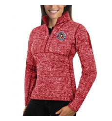 Pittsburgh Penguins Antigua Women's Fortune Zip Pullover Sweater Red