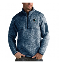Men's San Jose Sharks Antigua Fortune Quarter-Zip Pullover Jacket Royal