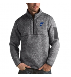 Men's St. Louis Blues Antigua Fortune Quarter-Zip Pullover Jacket Black