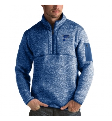 Men's St. Louis Blues Antigua Fortune Quarter-Zip Pullover Jacket Blue