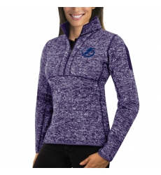 Tampa Bay Lightning Antigua Women's Fortune Zip Pullover Sweater Purple