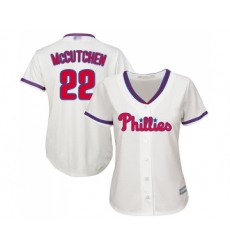 Women's Philadelphia Phillies #22 Andrew McCutchen Replica Cream Alternate Cool Base Baseball Jersey