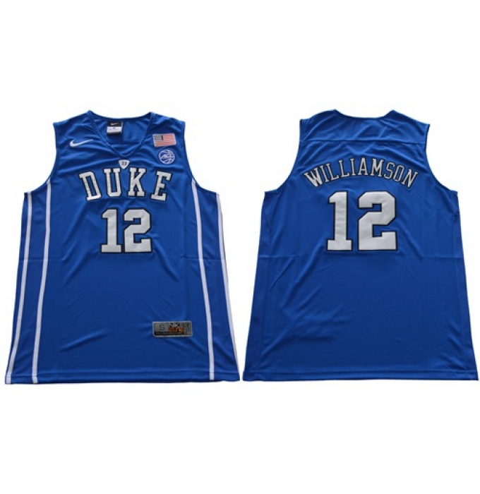 Duke Blue Devils #12 Zion Williamson Royal Blue Basketball Elite Stitched NCAA Jersey