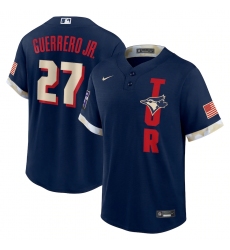 Men's Toronto Blue Jays #27 Vladimir Guerrero Jr. Nike Navy 2021 MLB All-Star Game Replica Player Jersey