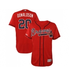 Men's Atlanta Braves #20 Josh Donaldson Red Alternate Flex Base Authentic Collection Baseball Jersey