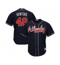 Youth Atlanta Braves #48 Jonny Venters Replica Blue Alternate Road Cool Base Baseball Jersey