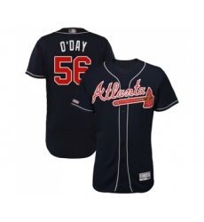 Men's Atlanta Braves #56 Darren O Day Navy Blue Alternate Flex Base Authentic Collection Baseball Jersey