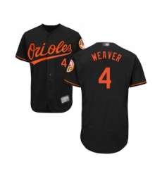 Men's Baltimore Orioles #4 Earl Weaver Black Alternate Flex Base Authentic Collection Baseball Jersey