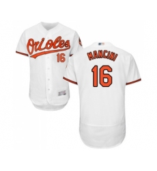 Men's Baltimore Orioles #16 Trey Mancini White Home Flex Base Authentic Collection Baseball Jersey