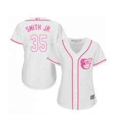 Women's Baltimore Orioles #35 Dwight Smith Jr. Replica White Fashion Cool Base Baseball Jersey