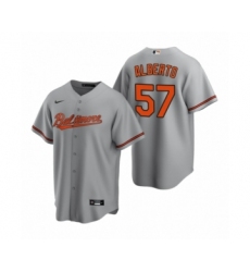 Youth Baltimore Orioles #57 Hanser Alberto Nike Gray Replica Road Jersey